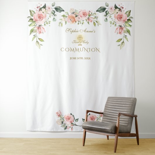 Tenture Accessoire de photo de première sainte communion à (En situation)