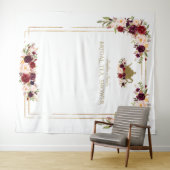 Tenture Accessoire de photo de thé de mariage floral rose (En situation (horizontale))