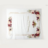 Tenture Accessoire de photo de thé de mariage floral rose (Devant (Horizontal))