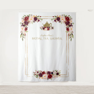 Tenture Accessoire de photo de thé de mariage floral rose 