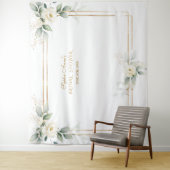 Tenture Accessoire de photo Fleurs Blanches de Verdure Lav (En situation)