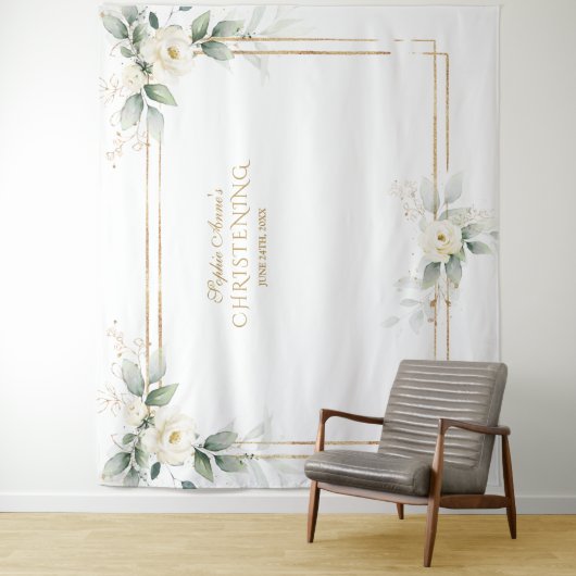 Tenture Accessoire de photo Fleurs Blanches Verdure Aérée (En situation)