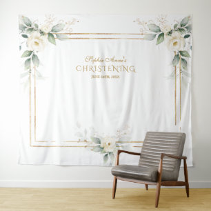 Tenture Accessoire de photo Fleurs Blanches Verdure Aérien