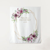 Tenture Accessoire de photo pour anniversaire avec fleurs (Devant)