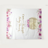 Tenture Accessoire de photo pour Baby Shower de bébé fille (Devant (Horizontal))