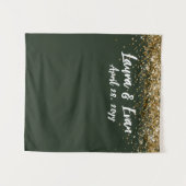 Tenture Accessoire de photobooth de mariage vert chasseur (Devant (Horizontal))
