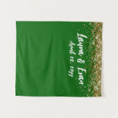 Tenture Accessoire de Photobooth de Mariage Vert Émeraude (Devant (Horizontal))