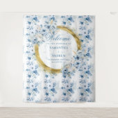 Tenture Accessoire de photographie de mariage bleu pastel (Devant)