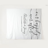 Tenture Accessoire de Photomaton de Mariage à Script Noir (Devant (Horizontal))