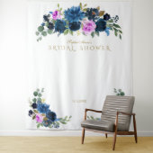 Tenture Accessoire de Photomaton de Mariage Fleurs Fuchsia (En situation)