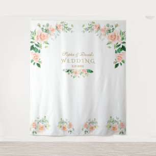Tenture Accessoire de photomaton de mariage Fleurs roses C