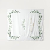 Tenture Accessoire de photomaton de mariage olive aquarell (Devant (Horizontal))