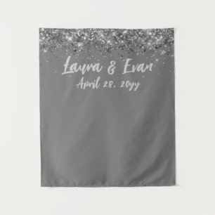 Tenture Accessoire de stand de photo de mariage gris et ar