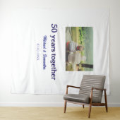 Tenture acclamations pour les 50 ans d'anniversaire nom ph (En situation (horizontale))