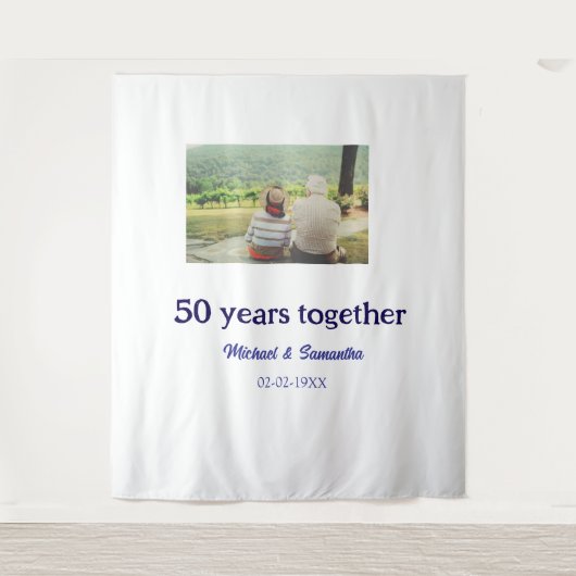 Tenture acclamations pour les 50 ans d'anniversaire nom ph (Devant)