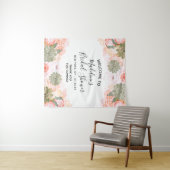 Tenture Accueil de Fête de Fiançailles Floral Succulent Me (En situation (horizontale))