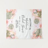 Tenture Accueil de Fête de Fiançailles Floral Succulent Me (Devant (Horizontal))