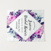 Tenture Accueil de Mariage Fleurie Violette Enchantée (Devant (Horizontal))