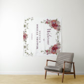 Tenture Accueil élégant de mariage floral Bourgogne  (En situation (horizontale))