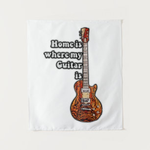 Tenture Accueil est où se trouve ma guitare. Guitare vinta
