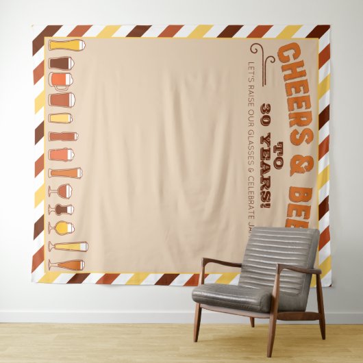 Tenture Accueil et bières Anniversaire arrière-plan Photo (En situation (horizontale))