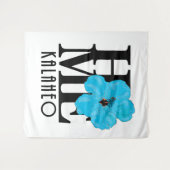 Tenture ACCUEIL Hibiscus bleu de Kalaheo (Devant (Horizontal))