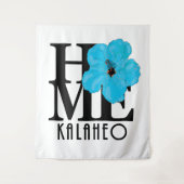Tenture ACCUEIL Hibiscus bleu de Kalaheo (Devant)