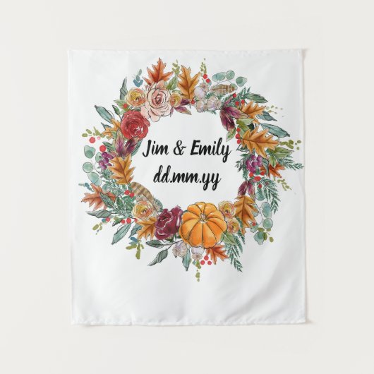 Tenture Accueil Mariage de automne personnalisé Espace pho (Devant)