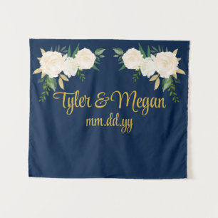 Tenture Accueil Mariage de verdure personnalisée Photo Boo