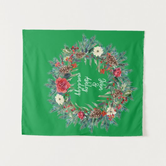 Tenture Accueil Mariage d'hiver Photo Booth Prop fond (Devant (Horizontal))