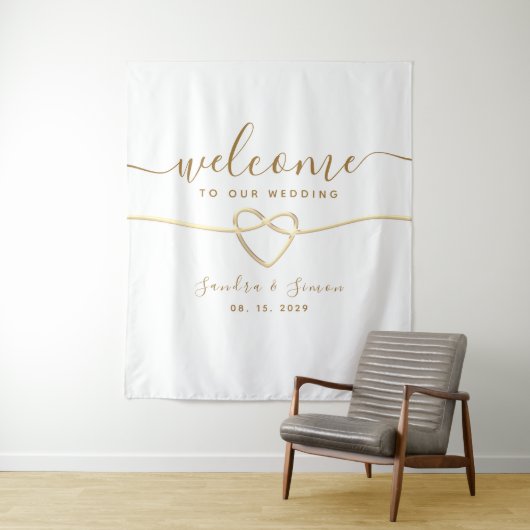 Tenture Accueil Mariage simple (En situation)