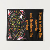 Tenture Accueil message d'art couleurs mixtes noir (Devant (Horizontal))
