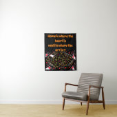 Tenture Accueil message d'art couleurs mixtes noir (En situation)