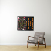 Tenture Accueil message d'art couleurs mixtes noir (En situation (horizontale))