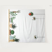 Tenture Accueil Pots Plante Doodart (Devant (Horizontal))