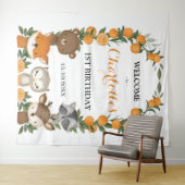 Tenture Accueil pour l'anniversaire de la forêt d'agrumes  (En situation (horizontale))