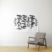 Tenture ACCUEILLE mon Happy Place ! Design moderne de lett (En situation (horizontale))