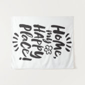 Tenture ACCUEILLE mon Happy Place ! Design moderne de lett (Devant (Horizontal))