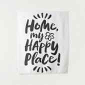 Tenture ACCUEILLE mon Happy Place ! Design moderne de lett (Devant)