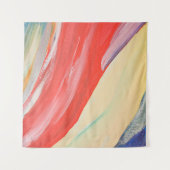 Tenture Acrylique colorée : Fragment en bois texturé (Devant (Horizontal))