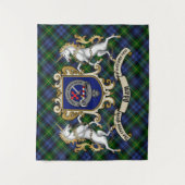 Tenture Adam Clan Badge & Unicorns avec Tartan (Devant)