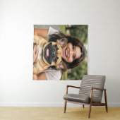 Tenture Add French Bulldog Photo Personalize (En situation (horizontale))