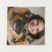 Tenture Add German Shepherd Photo Personalize (Devant (Horizontal))
