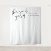 Tenture ADELLA Moderne Minimale Elle A Dit Oui Fête des ma (Devant)