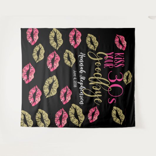 Tenture adieu à vos 30 ans photo prop fête virtuelle (Devant (Horizontal))