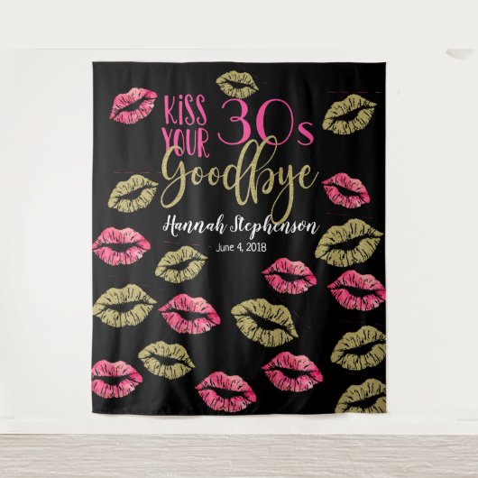 Tenture adieu à vos 30 ans photo prop fête virtuelle (Devant)