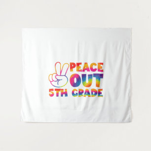 Tenture Adieu cinquième année Tie Dye Dernier jour 5e anné