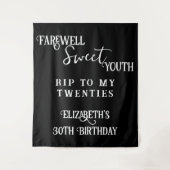 Tenture Adieu Sweet Youth RIP 20s 30e anniversaire (Devant)