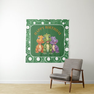 Tenture Adorable Baby Dinosaur's Party