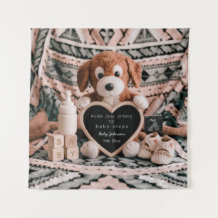 Tenture Adorable chiot ploucheux faire-part de grossesse